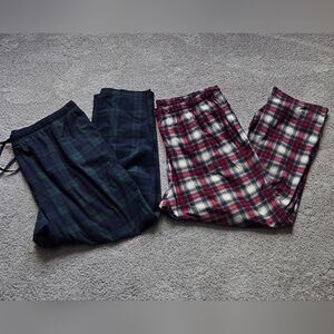 Nautica Men's Plaid Flannel Loungewear Pajama Pants Bundle, Size XXL